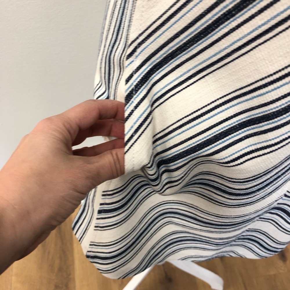 See By Chloe Surfing Blue Stripe Chevron Shift Dress Womens 34 XS Short Sleeve - Picture 4 of 9